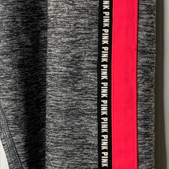 PINK by Victoria Secret Joggers Sweatpants Heather Grey with Pink Medium - Picture 3 of 12